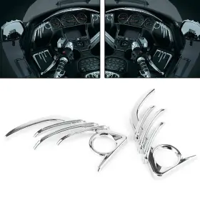 1880club 550718393166 Chrome Front Speaker Outside Trim Cover For Honda Gl1800 2006-2017 Motorcycle