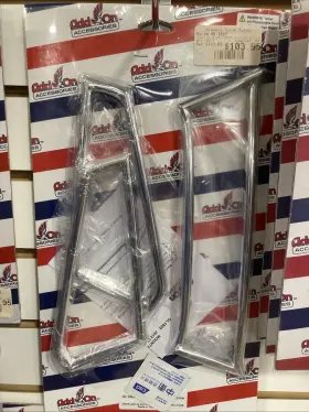 45-1897 Add On Inc Taillight/turnsignal Chrome Grills 3 Piece For Gl1800 2012-17 By Addon
