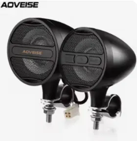 Mt473 Adveise Motorcycle Speakers Black Pair Music Player Series Professional