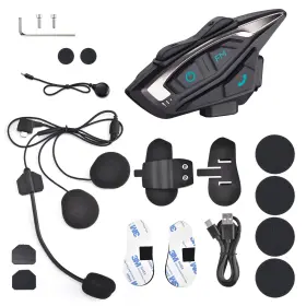 33bhp005-s02-06 Ahr Motorcycle Helmet Headset Bluetooth 5.1 Intercom 2 Rider Noise Cancel