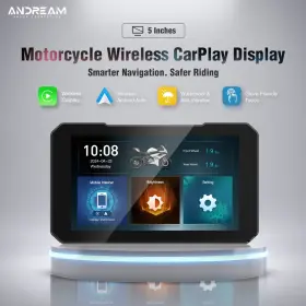 Ew-motocph5 Andream 5 Inch Motorcycle Carplay Android Auto Screen Ip67 Waterproof Moto Touchscreen