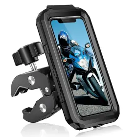 1600201 Bknoou Bike Phone Holder Waterproof Black Fully Sealed Enclosure - More Secure