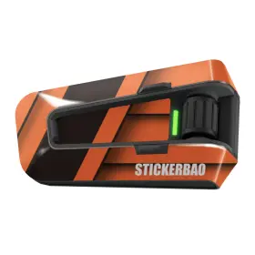 Bo-cscardopess001org2001d001 Bobmoto For Cardo Packtalk Edge Device Protection Decal Sticker 1pc Ss001 Orange Tape
