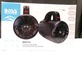 63-8080 Boss Audio 400w 2-way Marine Waketower/utv Roll Bar Speakers