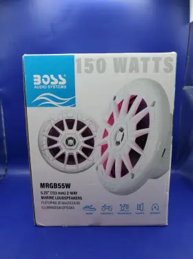 Mrgb55w Boss Audio Systems 2-way Marine Speakers 5.25 Inch White 20-color Options
