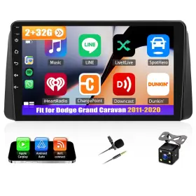 Prie3yps2kn Brisunshine Android 13 Car Stereo Compatible With Dodge Grand Caravan Radio Upgrade 9 Inch