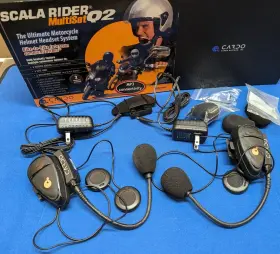 Cardo 828831829481 Scala Rider Multiset Q2 Intercom Motorcycle Headset X2