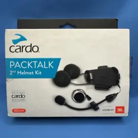 Acc00010 Cardo Packtalk Edge 2nd Helmet Communication Kit Black 40mm Sound By Jbl Speaker