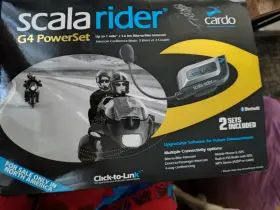 210094 Cardo Systems Scala Rider G4 Powerset Used Once Motorcycle Intercom Riding Set For 2