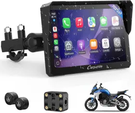 B0dj8fbdjr Carpuride W702t Pro For Motorcycle Tpms Dual Bt 7 Waterproof Gps Nv Music Sharing Interco