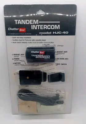 Hjc-40 Chatterbox Tandem Intercom Microphone Motorcycle Communication System