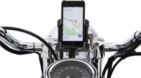 50314 Ciro Phone/gps 1.25 Inch Bar Mount Without Charger Chrome Mounting Clamp