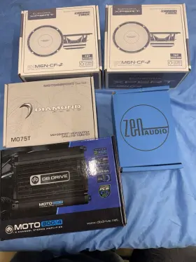 Exm6n-cfv2 Db Drive 800.4/exm6n-cfv2 Harley 23.5 2 Spesker Set Up.amp Speakers Tweeters Zen Module