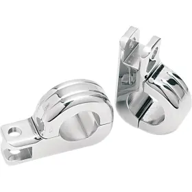 1611-2123 Drag Specialties Two-piece Footpeg Clamps Highway Foot Clamp - 1-1/4 Inch