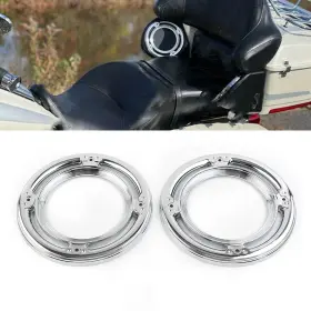 Dreamhighh 550749396365 Rear Speaker Accent Cover Trim Fit Harley Road Street Tri Electra Glide Chrome