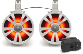 Sei-etbat7708 Ecoxgear Extremetower Speakers 3 With Battery Pack 8 Inch White