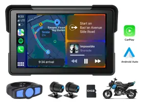 Eonon 972635478827 7 Inch Portable Carplay Android Auto For Motorcycle Waterproof Touchscreen Tpms