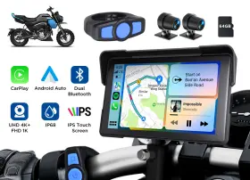 Stp6useum3 Eonon 7 Inch Ips Touch Screen Motorcycle Stereo Wireless Carplay Android Auto Bluetooth 4k
