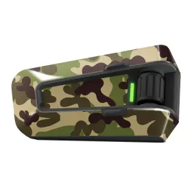 Cl3cscardope10ff028 Fastbolt For Cardo Packtalk Edge Intercom Cover Sticker Skin Protection Decal Green Camo