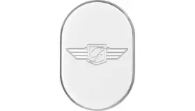 Fd-01-ac-ss-lt Figurati Designs Rear Fender Antenna Cover Left Logo Polished #fd-01-ac-ss-lt