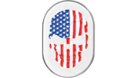 Fd24-ac-ss-lt Figurati Designs Rear Fender Antenna Cover Left Skull Chrome
