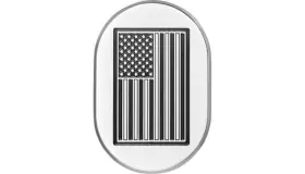 Fd26-ac-ss-lt Figurati Designs Rear Fender Antenna Cover Left Us Flag/cc Chrome #fd26-ac-ss-lt
