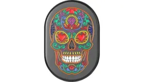 Fd30-ac-blk-rt Figurati Designs Rear Fender Antenna Cover Right Sugar Skull Blk