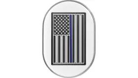 Fd70-ac-ss-lt Figurati Designs Rear Fender Antenna Cover Left Blue Line Chrome