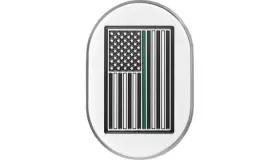 Fd72-ac-ss-lt Figurati Designs Rear Fender Antenna Cover Left Green Line Chrome