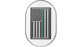 Fd72-ac-ss-rt Figurati Designs Rear Fender Antenna Cover Right Green Line Chrome