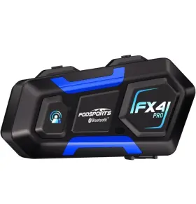 Fodsports 850033996180 Motorcycle Bluetooth Intercom Fx4 Pro 1200m Helmet Open Box. B1