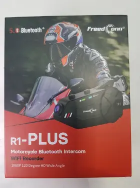 R1-plus Freedconn R1 Plus 1000m Helmet Intercom Camera Bluetooth Headset 64gb Sd Read