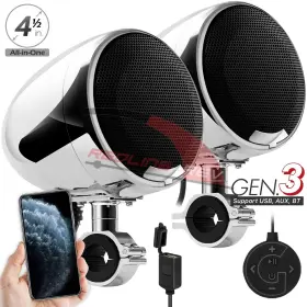 Mp085 Gohawk Waterproof Bluetooth Motorcycle Stereo Speakers 600w Amplifier Audio System Usb