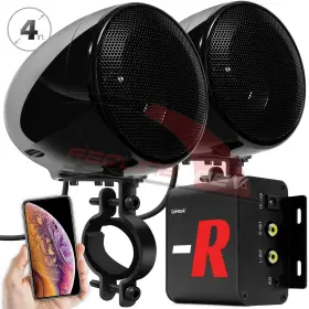 Mp102 Gohawk 100w Amp Waterproof Bluetooth Motorcycle Atv Stereo Speakers System Audio Radio