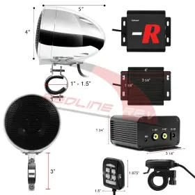 Mp103 Gohawk Refurb Bluetooth Amplifier Waterproof Motorcycle Stereo Speaker System Radio Mp3