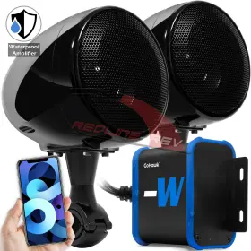 Mp115 Gohawk Refurbished Waterproof Amp Bluetooth Motorcycle Stereo Speakers System Radio Usb