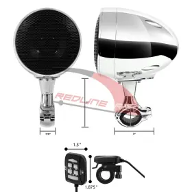 Mp214 Gohawk Refurb 300w Bluetooth Motorcycle Audio Amplifier Stereo Speakers System Harley