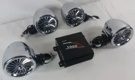 Tj4-q Gohawk Mp253 For Harley Davidson 4-channel Audio System With 1000 Watt Amp
