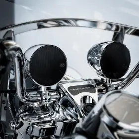 Tr42-titan Gohawk Waterproof Bluetooth Motorcycle Atv Stereo 2 Speakers Audio Music System Chrome
