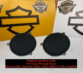 22526 Harley-davidson Oem 14-24 Touring Ultra Glide Street Speaker Covers/grills Fairing