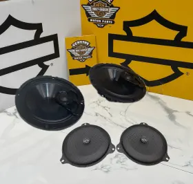 76000877 Harley-davidson 46655 Oem 14-23 Cvo Touring 6.5 Inch Fairing Tour Pack Boom Speakers With Grills