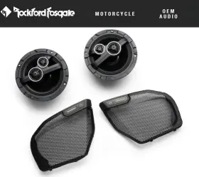 76001298 Harley-davidson Rockford Fosgate Ft24-up Road-glide And Ft23 Cvo Stage 2 Fairing Speaker Kit