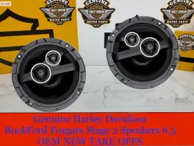 76001454 Harley-davidson Oem Genuine Cvo Rockford Fosgate Stage 2 Audio Speakers 6.5 24-26 Touring