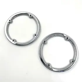 76307-98 Harley-davidson Oem Chrome Rear Tour Pak Speaker Trim Covers Pair 98-13 Touring