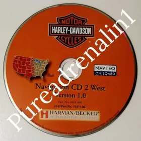 1669.400 Harley Davidson Navteq On Board Motor Cycles Navigation Cd West 1.0 Harman Becker Az Nv Ca Tx Ok