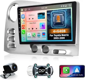 B0dyjm4ptc Hikity Toyota Matrix 2003 2004 Android 13 Car Stereo With Carplay And Auto