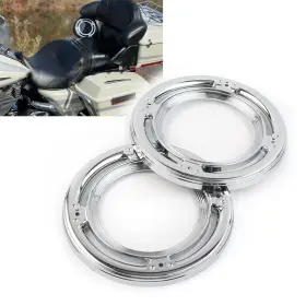 Hkseller-au 550756853875 Chrome Rear Speaker Accent Cover Trim For Harley Road Street Tri Electra Glide