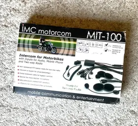 Imc-mit-100u Imc Motorcom Motorcycle Intercom Terminal Audio Mobile Phone Two Way Radio Input
