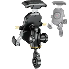 S401 Imestou Anti-theft Motorcycle Phone Mount Bike 1 Ball Holder Black