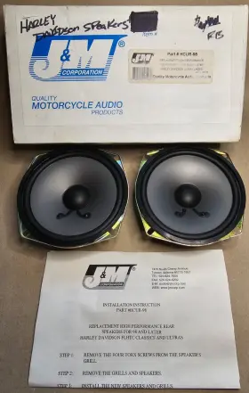 Hcur-98 J&m Performance Rear Speakers For 1998-2005 Harley-davidson Classic